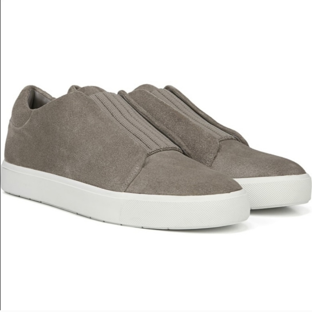 VINCE. Cantara Grey Suede Slip On Sneakers 9